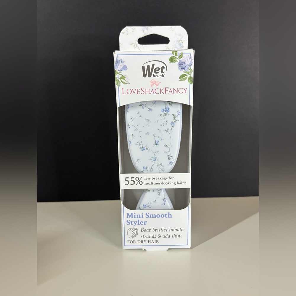 LoveShackFancy x Goody x Wet Brush Mini Smooth Styler English Ivy Blue BNWT